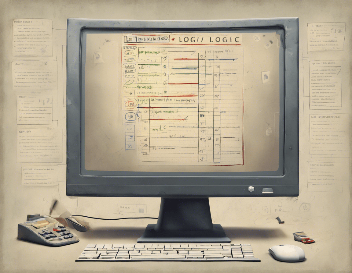 Экран компьютера с чек-листом для анализа логики текста