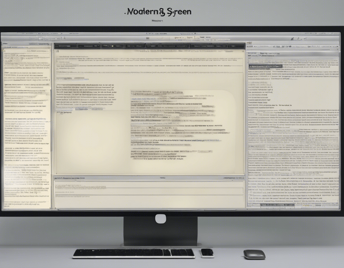 современный экран компьютера с программой для редактирования текста и выделенными секциями текста